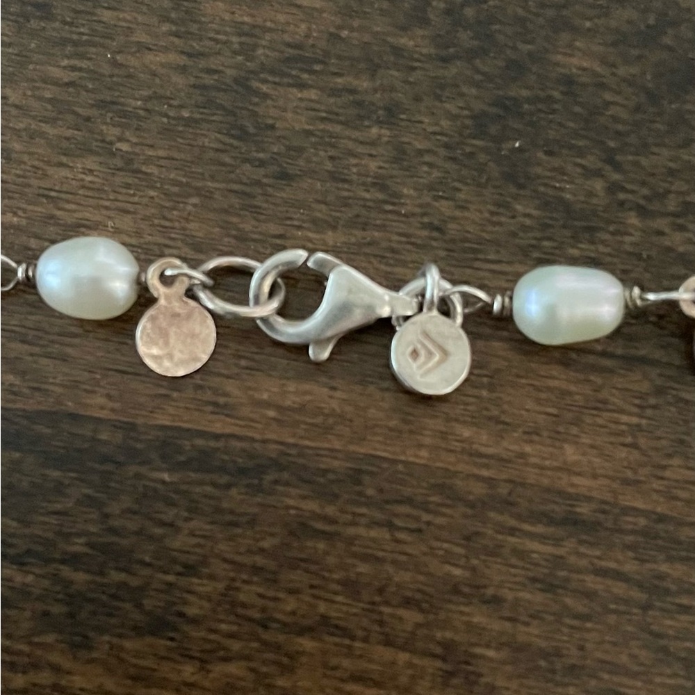 Silpada Sterling Silver and Freshwater Pearl Wisdom Necklace - Picture 7 of 8